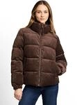 Steppjacke TOM TAILOR DENIM, Damen, Gr. XL, braun (cool schwarz braun), Web,