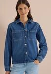 Jeansjacke CECIL, Damen, Gr. L (42), blau (mid blau wash), Web, Obermaterial: 84%