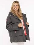 Steppjacke ZWILLINGSHERZ "&bdquo;Love More&ldquo;", Damen, Gr. S, grau, Obermaterial: 100%