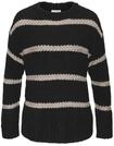 Strickpullover LASCANA "mit Streifenmuster und Lurexgarn aus Grobstrick", Damen, Gr.