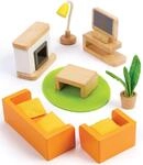 Puppenhausm&ouml;bel HAPE "Wohnzimmer", bunt, Puppenm&ouml;bel, Kinder, Puppenhausm&ouml;bel