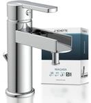 Waschtischarmatur SCH&Uuml;TTE "Niagara", grau (chromfarben), B:5cm H:16cm T:13,5cm,