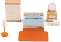 Puppenhausm&ouml;bel HAPE "Schlafzimmer", bunt, Puppenm&ouml;bel, Kinder, Holz,