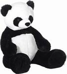 Kuscheltier HEUNEC "Panda B&auml;r schlenkernd 100 cm", schwarz (schwarz, wei&szlig;),