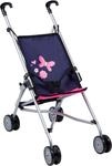 Puppenbuggy BAYER "Prinzessin", bunt (blau, pink mit schmetterling), Puppenwagen,