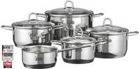 Topf-Set ELO "Rubin", silber (silberfarben), T&ouml;pfe, Topf-Set, Induktion