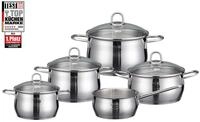 Topf-Set ELO "Platin", silber (edelstahlfarben), T&ouml;pfe, Topf-Set, Induktion