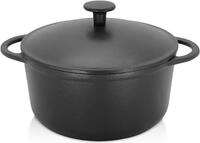 Fleischtopf KR&Uuml;GER "Eisenguss Fleischtopf mit Deckel RUSTICA", schwarz, H:11,8cm