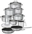 Topf-Set R&Ouml;SLE "ELEGANCE", silber (edelstahlfarben), T&ouml;pfe, Topf-Set, mit