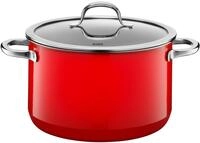 Fleischtopf SILIT "Passion red, Kochtopf Induktion schneid- und kratzfest", rot,