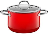 Fleischtopf SILIT "Passion red, Kochtopf Induktion schneid- und kratzfest", rot,