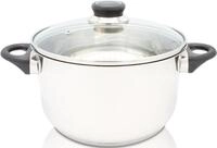 Fleischtopf KR&Uuml;GER "Denver", silber, B:16cm H:9,5cm L:27,5cm &Oslash;:16cm, T&ouml;pfe,