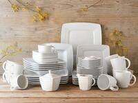 Kombiservice CREATABLE "Geschirr-Set VICTORIA", wei&szlig;, 50 Stk., Porzellan,