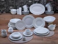 Kombiservice CREATABLE "Geschirr-Set Arianne", wei&szlig;, 61 Stk., Porzellan,