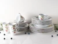 Kombiservice CREATABLE "Geschirr-Set Flora Orchard", bunt (wei&szlig;, bunt), 30 Stk.,