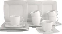 Kaffeeservice CREATABLE "Victoria Weiss", wei&szlig;, 18 Stk., Porzellan, Geschirr-Sets,