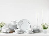 Kombiservice CREATABLE "Geschirr-Set Maria Theresia", wei&szlig;, 30 Stk., Porzellan,
