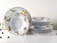 Tafelservice CREATABLE "Teller Set, Geschirr-Set Flora Orchard", bunt (wei&szlig;, bunt),