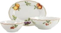 Servier-Set CREATABLE "Flora Orchard", bunt (wei&szlig;, bunt), Porzellan, Servierplatten,