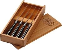 Steakmesser R&Ouml;SLE, silber (schwarz, silberfarben), 4 Stk., Klingenstahl, Essmesser,