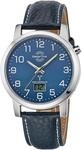 Funkuhr MASTER TIME "Basic", blau (dunkelblau), Armbanduhren, Herren, Funkuhr,