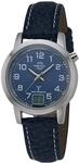 Funkuhr MASTER TIME "Basic", blau (dunkelblau), Armbanduhren, Damen, Funkuhr,