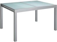 Gartentisch MERXX "Lima", silber (silberfarben), B:90cm H:75cm T:120cm, Tische,