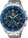 Chronograph CASIO EDIFICE, silber (blau, silberfarben), Armbanduhren, Herren,