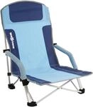 Faltstuhl BRUNNER "Strandstuhl Bula", blau (blau, silberfarben, blau), St&uuml;hle,
