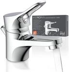 Waschtischarmatur EISL "VERONA", silber (chrom), B:4,9cm H:7,2cm, Messing, Armaturen,