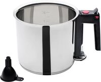 Simmertopf GSW "BAIN-MARIE", silber (silberfarben, schwarz), &Oslash;:16cm, T&ouml;pfe,