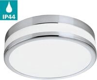 EGLO Wandleuchte "LED PALERMO Wandlampe, Stahl und Glas, IP44, Badezimmerlampe,