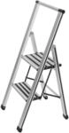 Trittleiter WENKO "Modell Alu-Design", silber (silberfarben, schwarz), B:44cm H:101cm