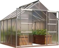 Gew&auml;chshaus VITAVIA "Mars 6700", silber (silberfarben), B:257cm H:231,8cm T:258cm,