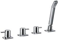 Wannenarmatur OTTOFOND "TU1000", grau (chrom), B:24,5cm H:17cm T:22,5cm, Messing,