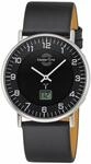 Funkuhr MASTER TIME "Basic", schwarz (schwarz, schwarz), Armbanduhren, Herren,