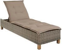 Gartenliege MERXX "Toskana", braun (beige), Obermaterial: 100% Polyester....