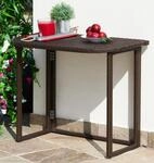 Gartentisch MERXX "Rattan", braun, B:50cm H:75cm T:90cm, Tische, Gartentisch,...