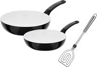 Pfannen-Set GSW "CERAMICA Blanca", schwarz, &Oslash;:28cm, Pfannen, Pfannen-Set, Induktion