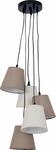N&Auml;VE Pendelleuchte "Boho", beige (beige, braun), 5, &Oslash; 16cm H: 14cm, Leuchten, E14