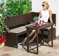 Balkonset MERXX "Rattan", braun, Obermaterial: 100% Polyester. F&uuml;llung: 100%