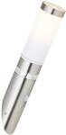 LED Au&szlig;en-Wandleuchte BRILLIANT "BOLE", silber (silberfarben), H:44cm T:22cm,