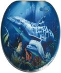 WC-Sitz ADOB "Delfin", blau, B:37cm H:6cm L:44,5cm, MDF - Mitteldichte