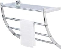 Handtuchhalter WENKO "Pescara", silber (silberfarben), B:56cm H:46cm T:21,5cm,