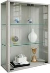 Wandregal VCM "Wandvitrine H&auml;ngevitrine Glasvitrine Glas Udina M", silber, B:60cm