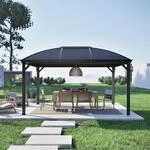 Pavillon SOJAG "Moreno 10x14", grau (anthrazit, anthrazit), B/H/T: 298cm x 283cm x