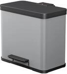 M&uuml;lleimer HAILO "&Ouml;ko trio Plus L", grau (aluminiumfarben, schwarz), B:47cm H:43cm
