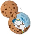 Dekokissen PUMMELEINHORN "Cookies", braun (braun, blau, bedruckt), B:30cm L:30cm,