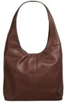 Shopper PIK&Eacute;, Damen, Gr. B/H/T: 40cm x 30cm x 11cm onesize, braun, Leder,