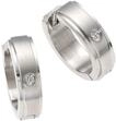 Paar Creolen FIRETTI "Schmuck Geschenk Basic, Matt/Glanz Optik", silber